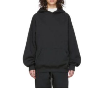 Essentials Black Fleece Hoodie
